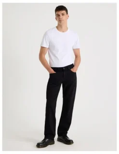 GRAB Long Regular Straight Jeans in Black