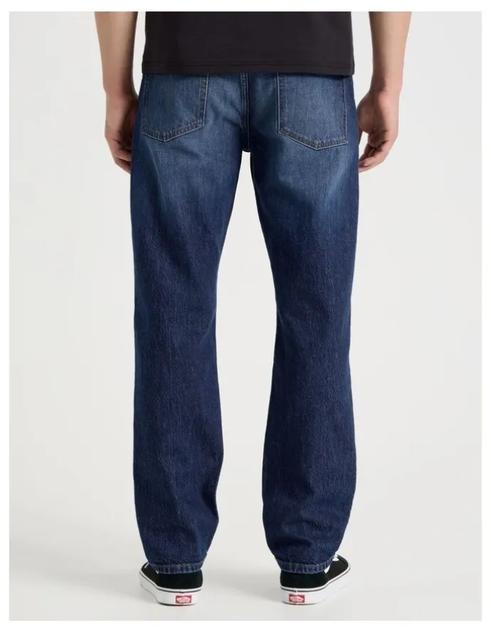Grab Long Regular Straight Performance Jeans in Dark Denim