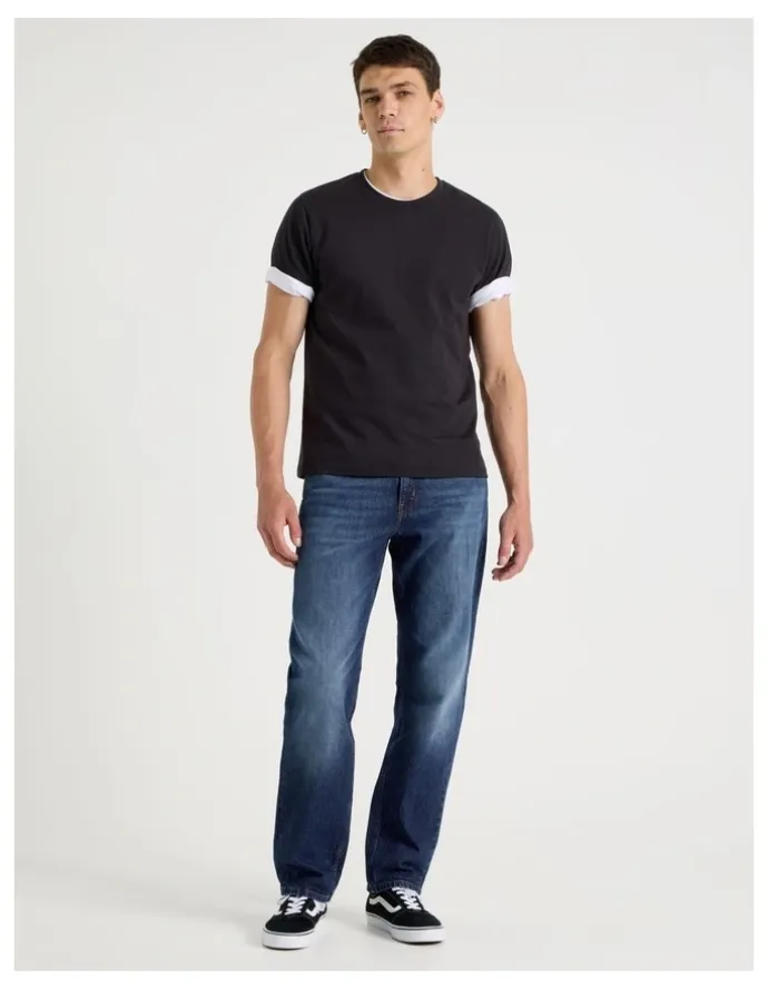 Grab Long Regular Straight Performance Jeans in Dark Denim