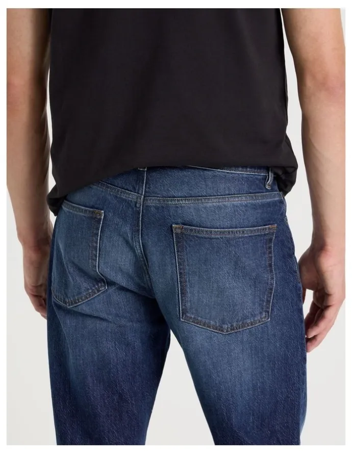 Grab Long Regular Straight Performance Jeans in Dark Denim