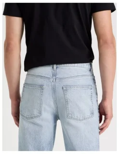 Grab Long Slim Bootcut Jeans in Light Blue
