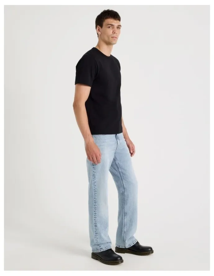 Grab Long Slim Bootcut Jeans in Light Blue