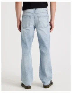 Grab Long Slim Bootcut Jeans in Light Blue