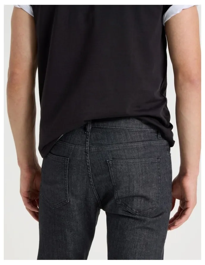 Grab Long Slim Tapered Jeans in Black