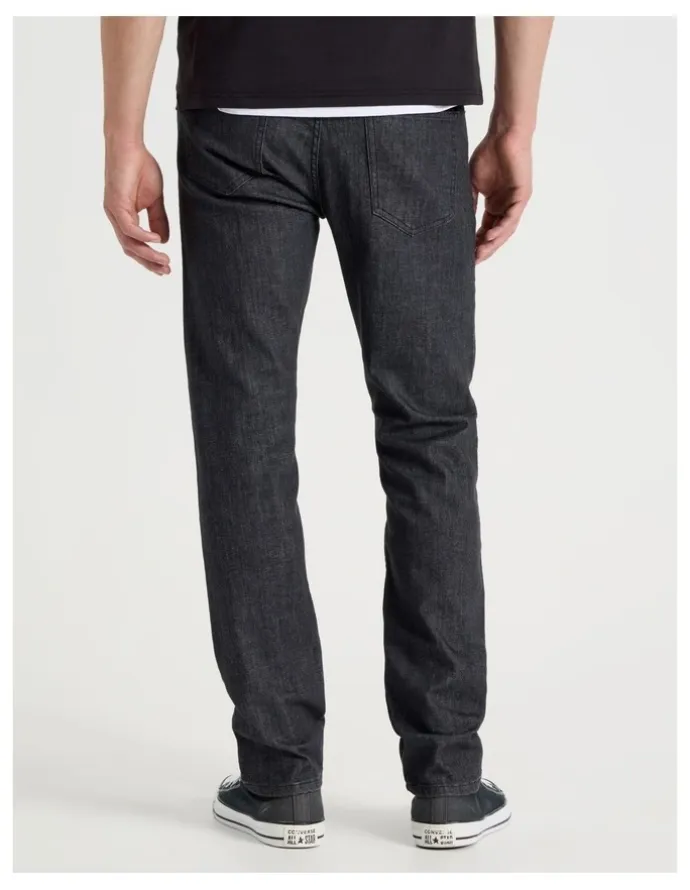 Grab Long Slim Tapered Jeans in Black