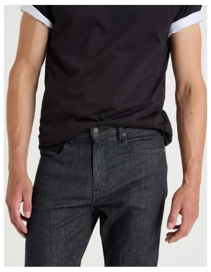 Grab Long Slim Tapered Jeans in Black