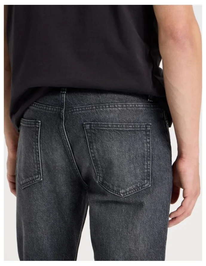 GRAB Long Straight At Waist Performance Jeans in Charcoal