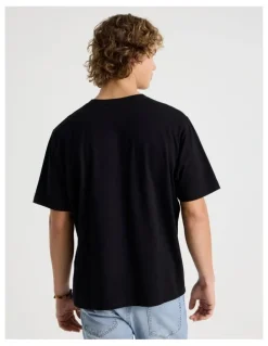 Grab Loose Fit Crew Neck Graphic T-Shirt in Black