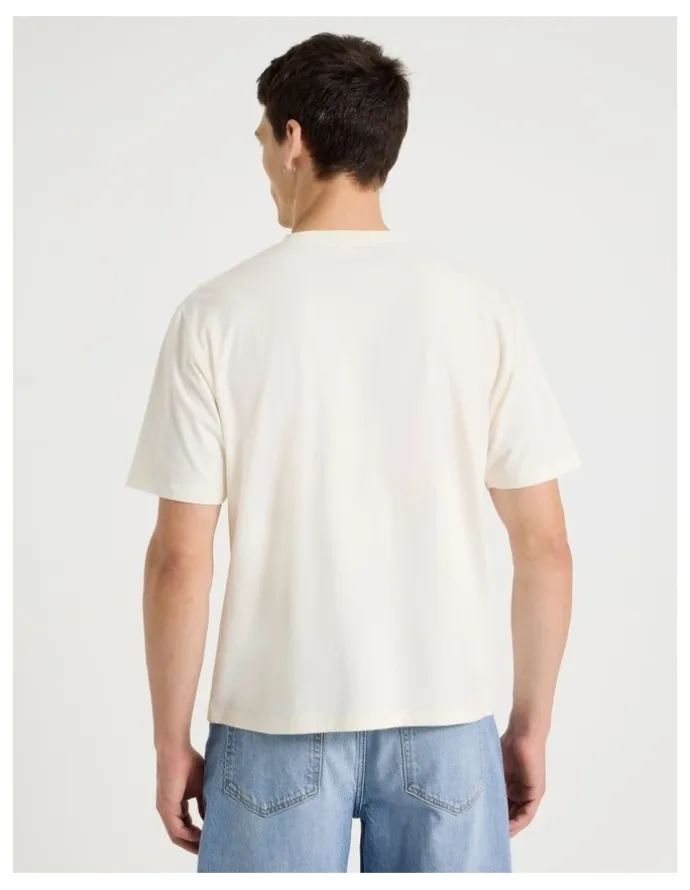Grab Loose Graphic T-Shirt Short Sleeve in Ecru
