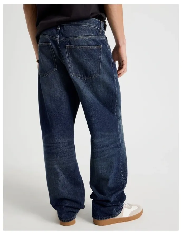GRAB Loose Wide Leg Jeans in Dark Denim