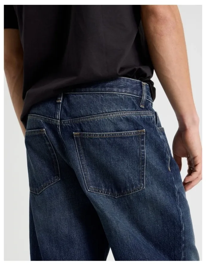 GRAB Loose Wide Leg Jeans in Dark Denim