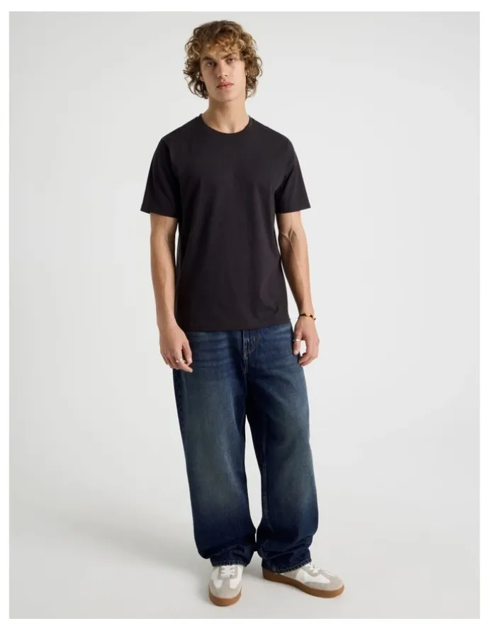 GRAB Loose Wide Leg Jeans in Dark Denim