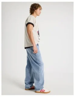 Grab Loose Wide Leg Jeans in Light Blue