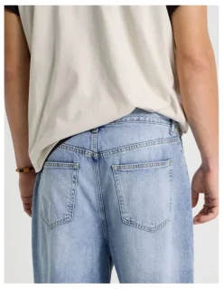 Grab Loose Wide Leg Jeans in Light Blue