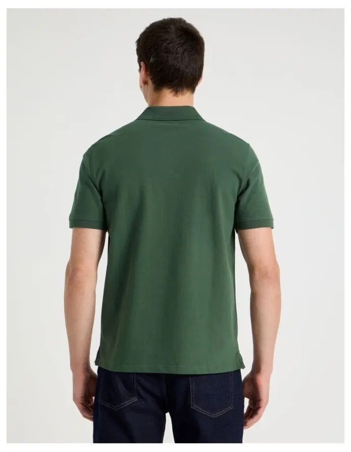 Grab Pique Polo in Dark Green