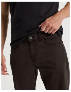 Grab Regular Straight Jeans in Brown