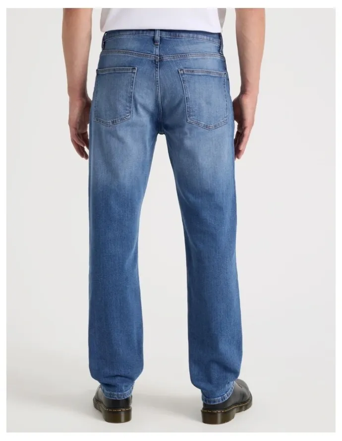 Grab Regular Straight Jeans in Mid Blues