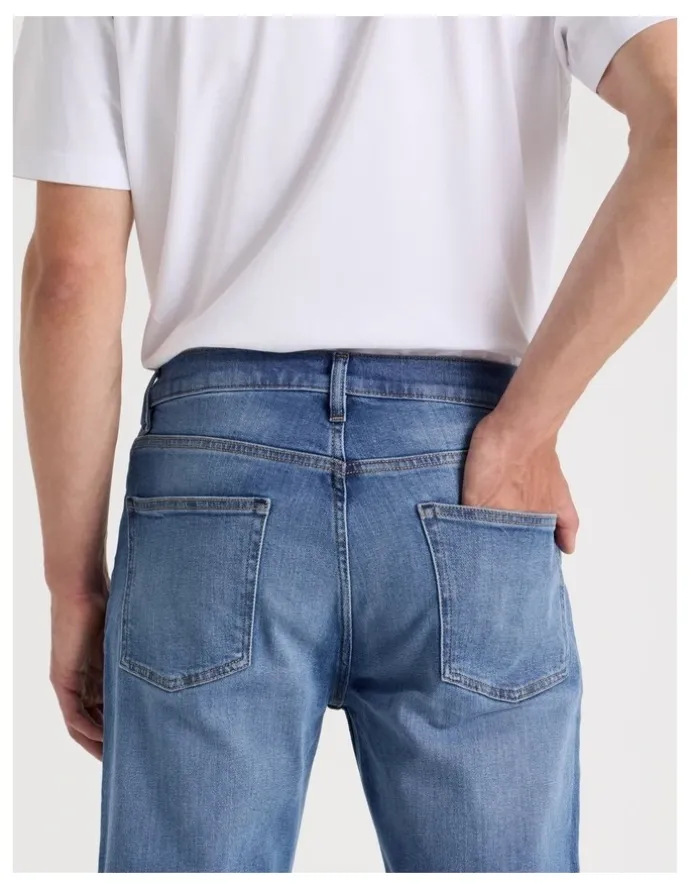 Grab Regular Straight Jeans in Mid Blues