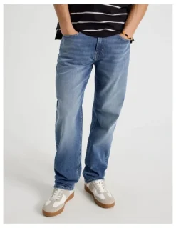 Grab Regular Straight Jeans in Light Blue