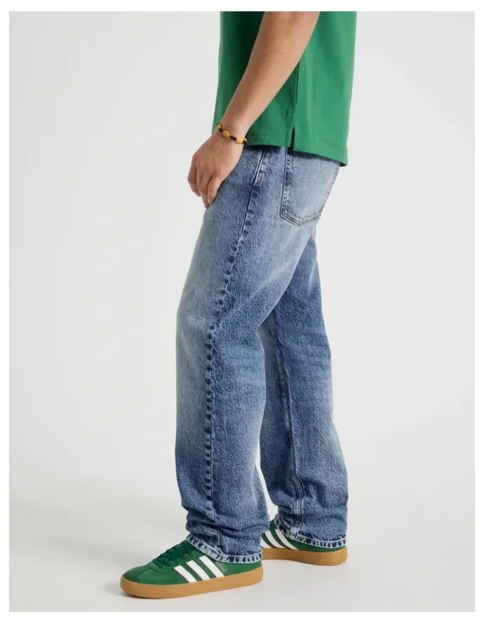 Grab Regular Straight Performance Jeans in Mid Blues