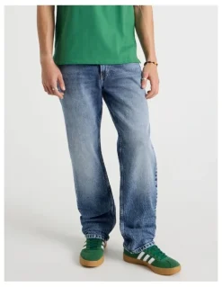 Grab Regular Straight Performance Jeans in Mid Blues