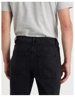 Grab Regular Tapered Jeans Black