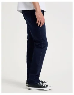 Grab Regular Tapered Knit Jeans in Dark Denim