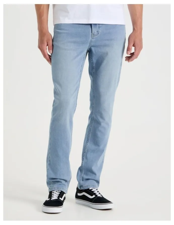 Grab Regular Tapered Knit Jeans in Light Blue
