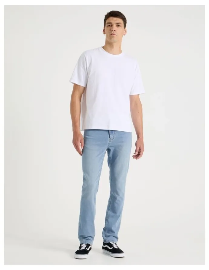 Grab Regular Tapered Knit Jeans in Light Blue