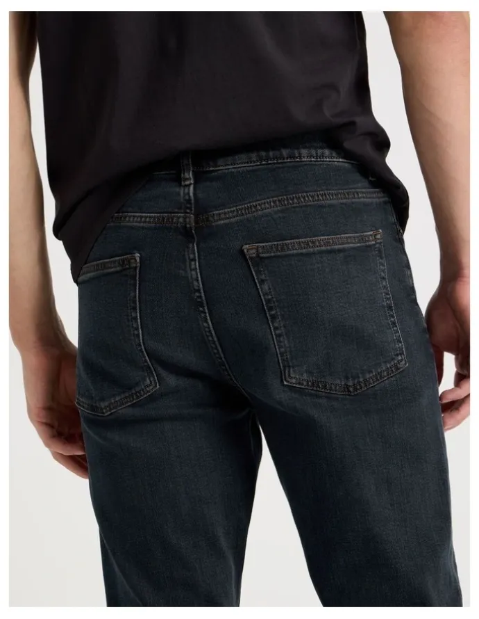 Grab Regular Tapered Overdye Jeans in Brown