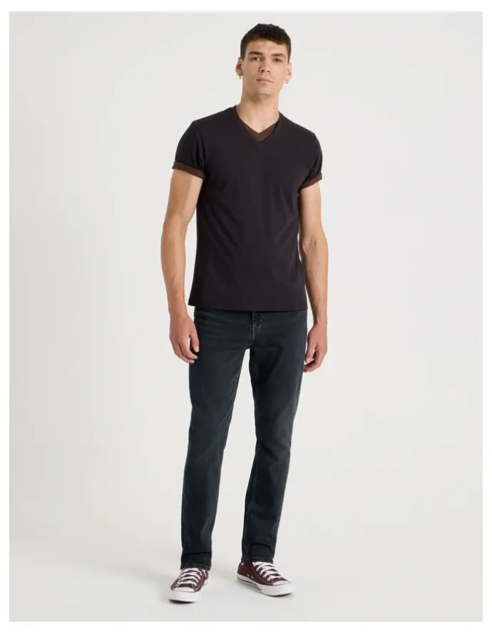 Grab Regular Tapered Overdye Jeans in Brown