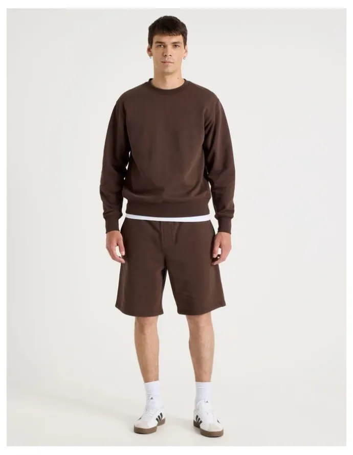 Grab Relaxed Sweat Short in Brown