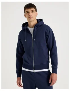 Grab Relaxed Zip Thru Hoodie in Navy