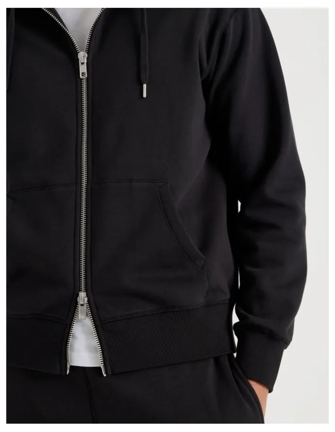 Grab Relaxed Zip Thru Hoodie in Black