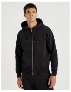 Grab Relaxed Zip Thru Hoodie in Black