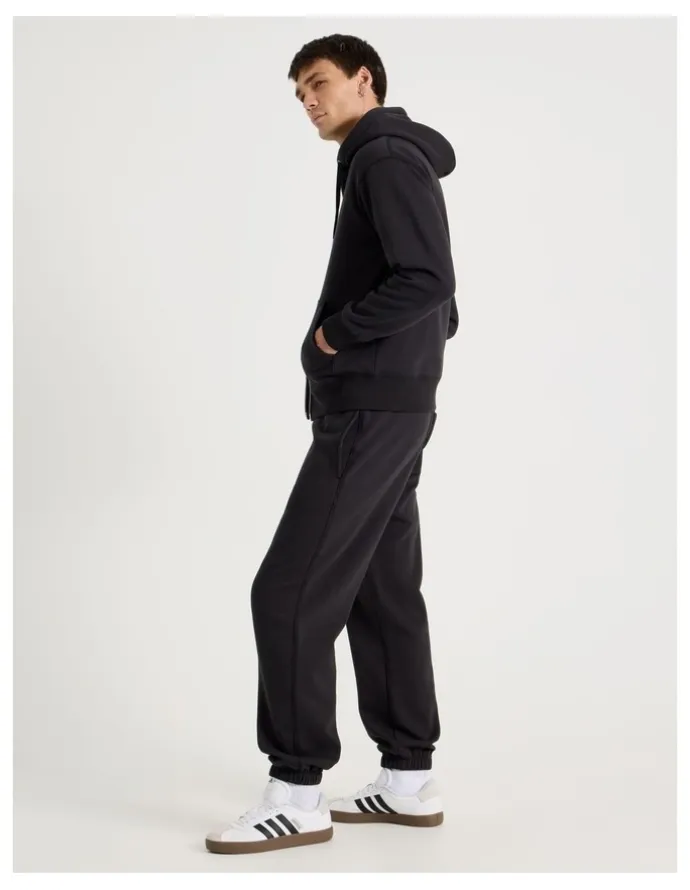 Grab Relaxed Zip Thru Hoodie in Black