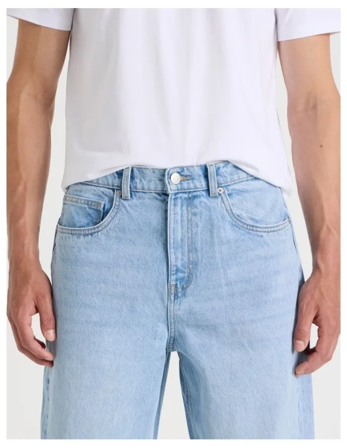 GRAB Seam Forward Loose Jeans in Light Blue