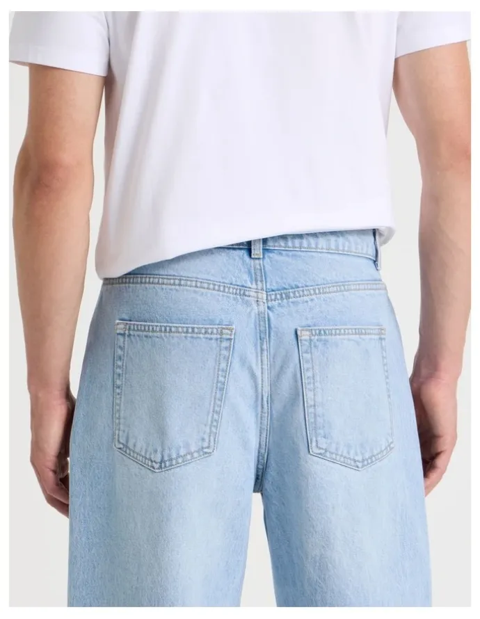 GRAB Seam Forward Loose Jeans in Light Blue