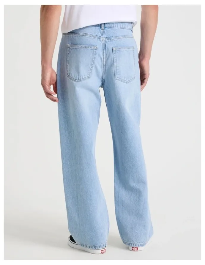 GRAB Seam Forward Loose Jeans in Light Blue