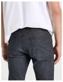 Grab Skinny At Waist Jeans in Black