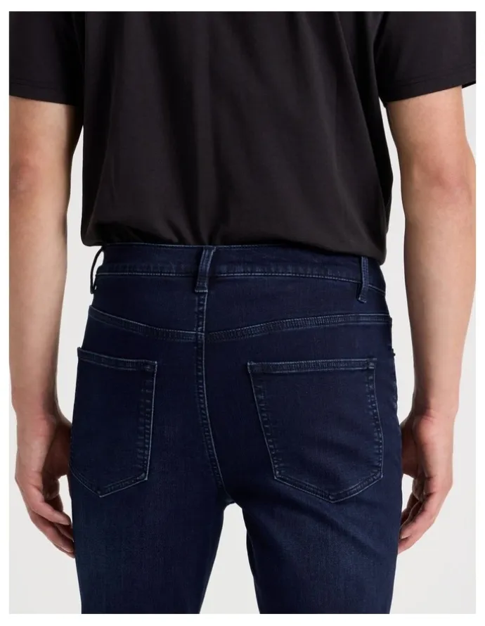 Grab Skinny At Waist Knit Jeans in Dark Denim