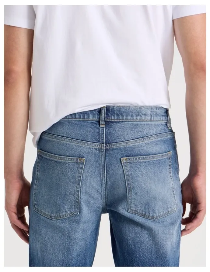GRAB Slim Bootcut Jeans in Mid Blues
