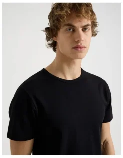 Grab Slim Crew Neck T-Shirt in Black