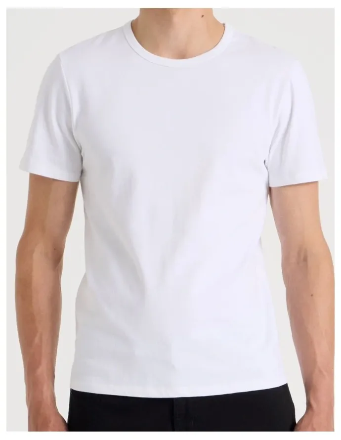 Grab Slim Crew Neck T-Shirt in White