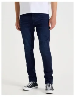 Grab Slim Knit Jeans in Dark Denim