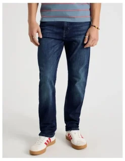 Grab Slim Tapered Jeans in Dark Denim