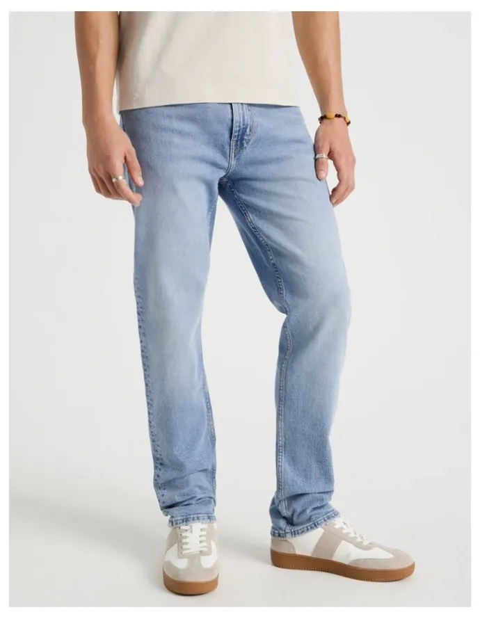 Grab Slim Tapered Jeans in Light Blue