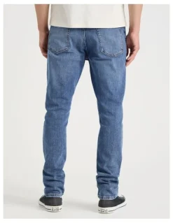 Grab Slim Tapered Jeans in Mid Blues