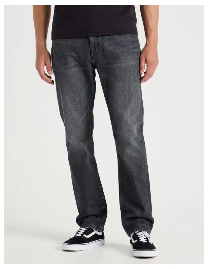 Grab Straight At Waist Performance Jeans in Charcoal