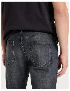 Grab Straight At Waist Performance Jeans in Charcoal
